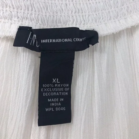 INC Off the Shoulder Embroidered Blouse Size XL - Picture 9 of 13